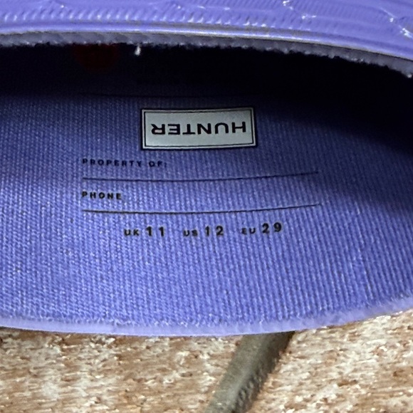 Like New Hunter Rain Boots Kids Glitter Purple Rain Boots Size 12 - Picture 6 of 11